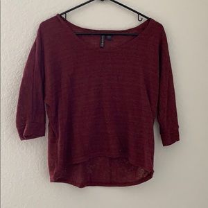 Maroon quarter sleeve